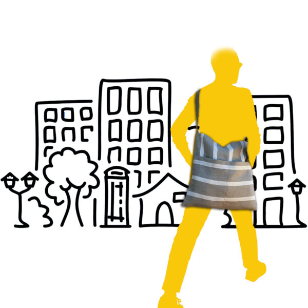 Bolsa a rayas - Dos bolsillos - Imagen 2