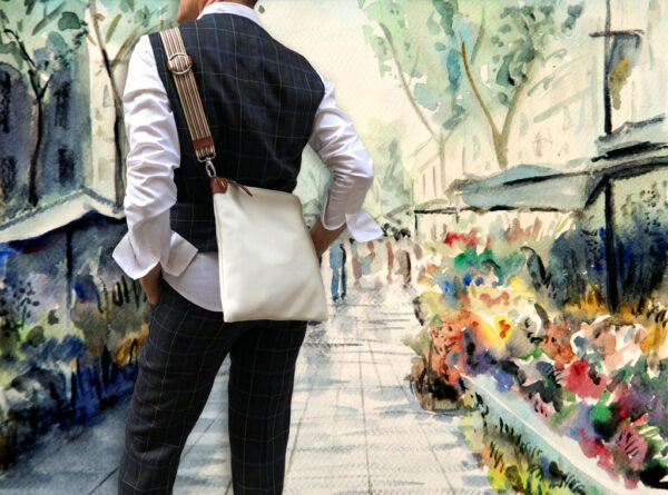 Bolso unisex - en 5 colores de algodón resinado - Imagen 4