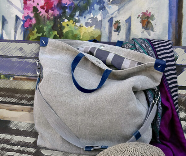 Bolsa de lino dos bolsillos